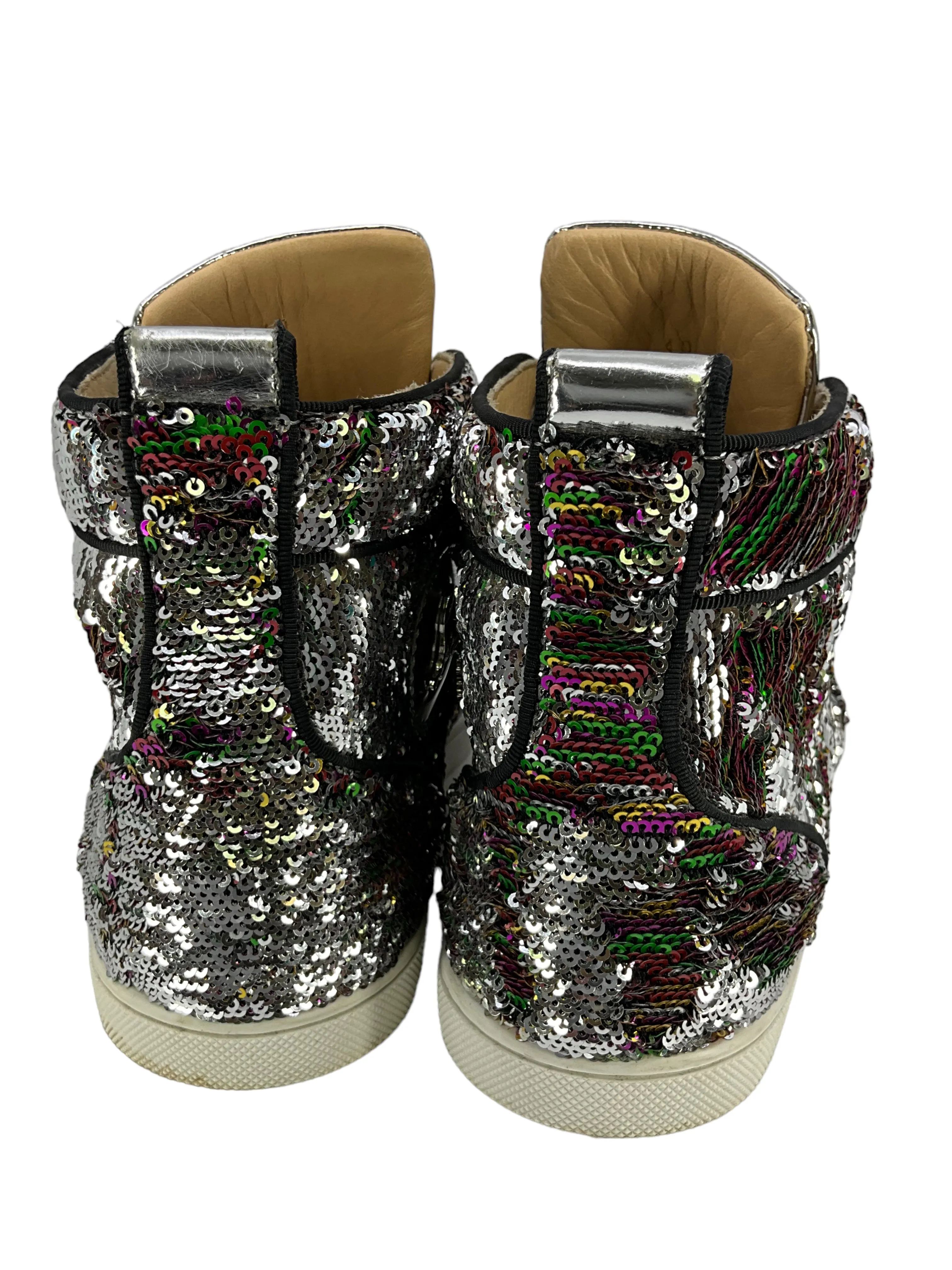 Christian Louboutin Metallic Sequin Womens Bip Bip Orlato Sneaker Size 10