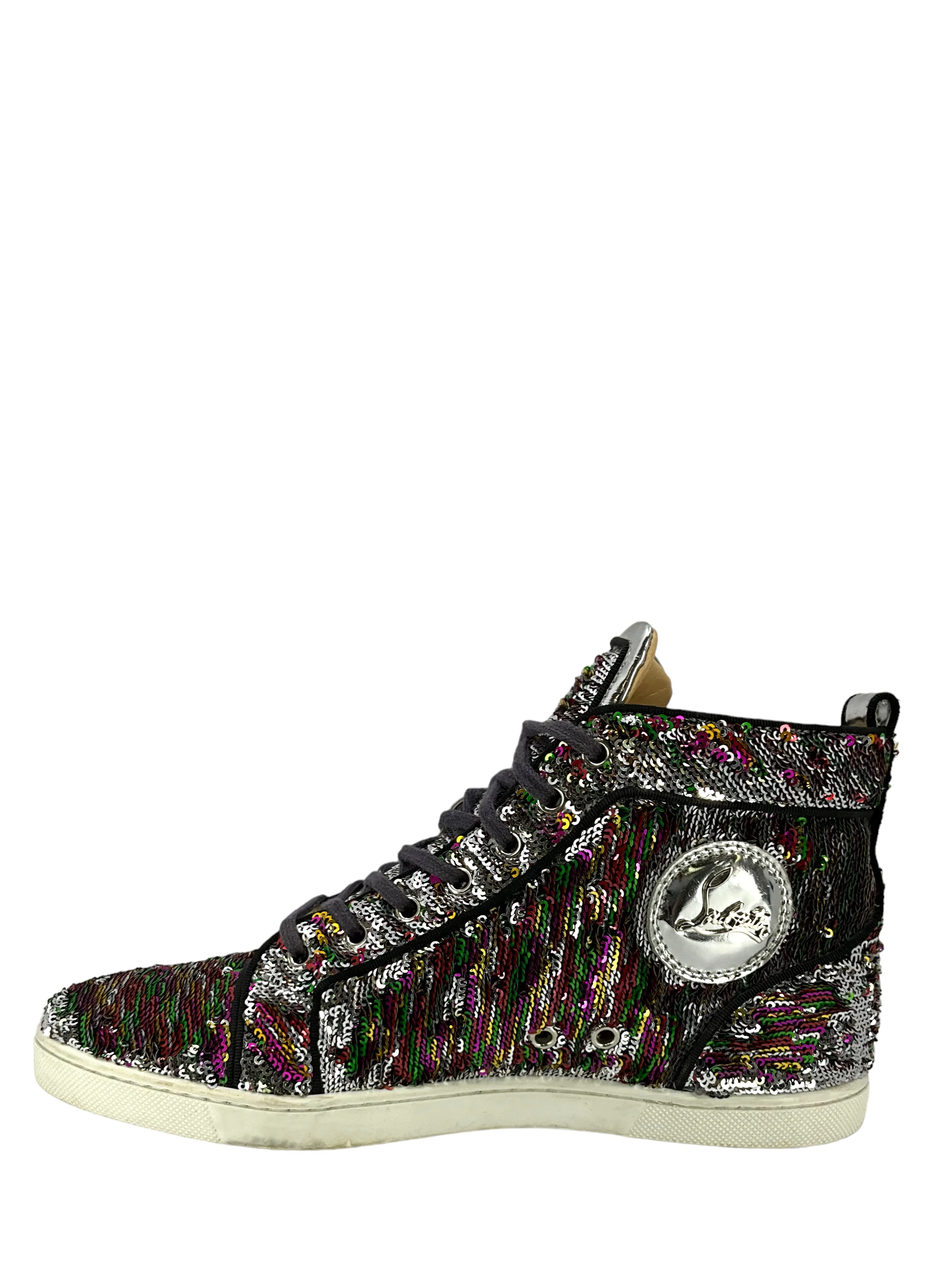 Christian Louboutin Metallic Sequin Womens Bip Bip Orlato Sneaker Size 10