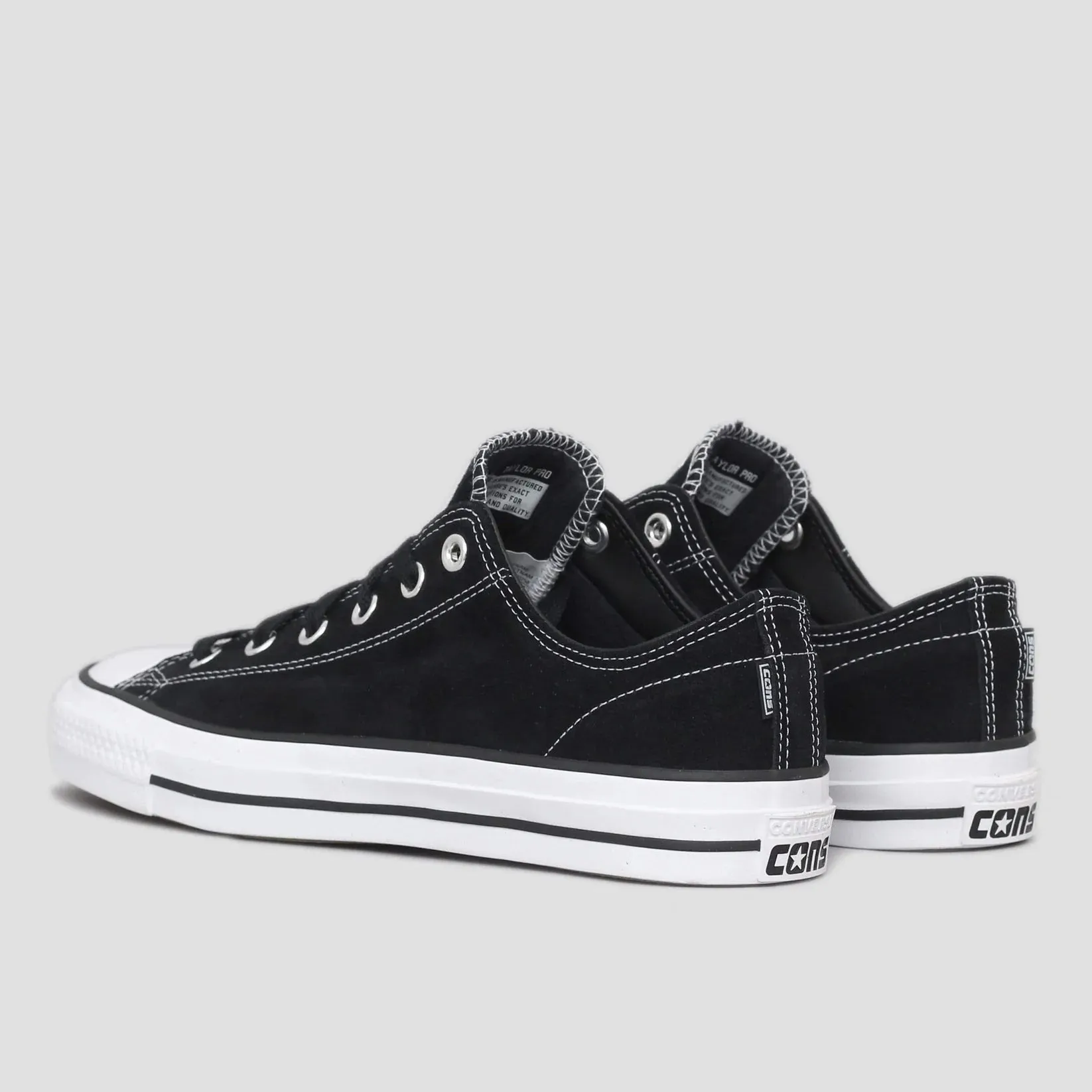 Converse CONS CTAS Pro Ox Skate Shoes - Black / Black / White