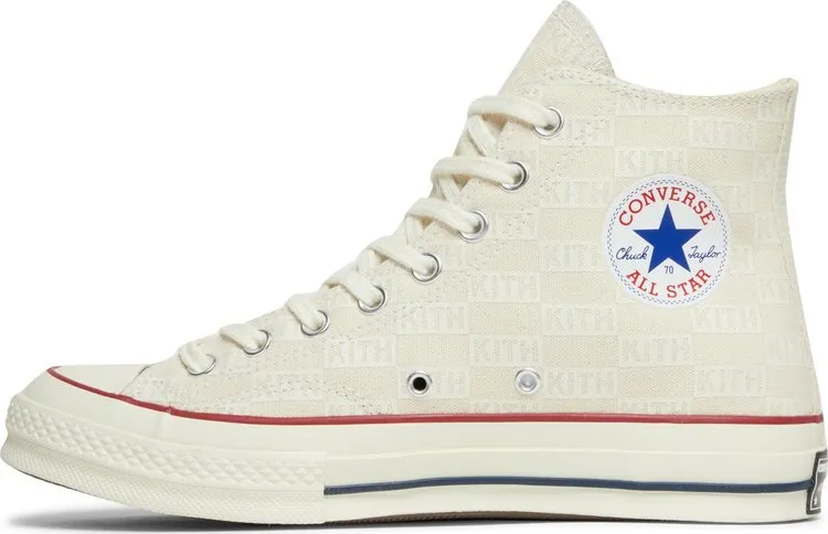 Converse Kith x Chuck 70 Hi White Monogram Sneakers, white