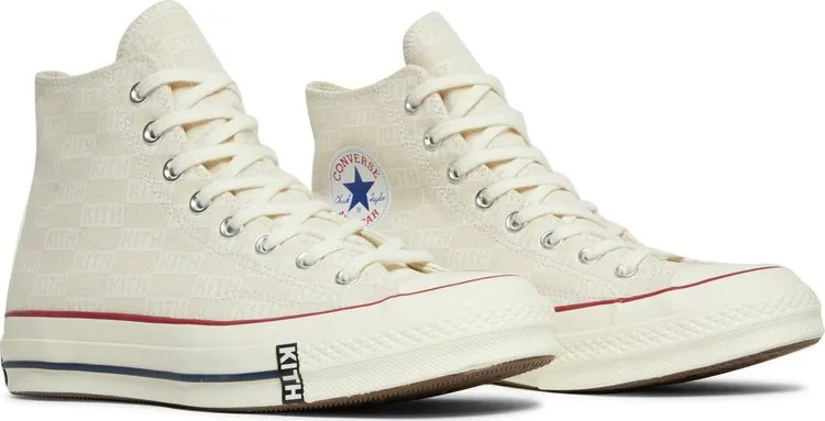 Converse Kith x Chuck 70 Hi White Monogram Sneakers, white