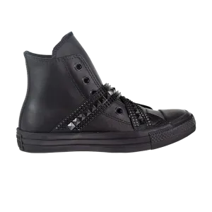 Converse Wmns Chuck Taylor All Star Punk Strap Hi 'Triple Black' Sneakers, Black