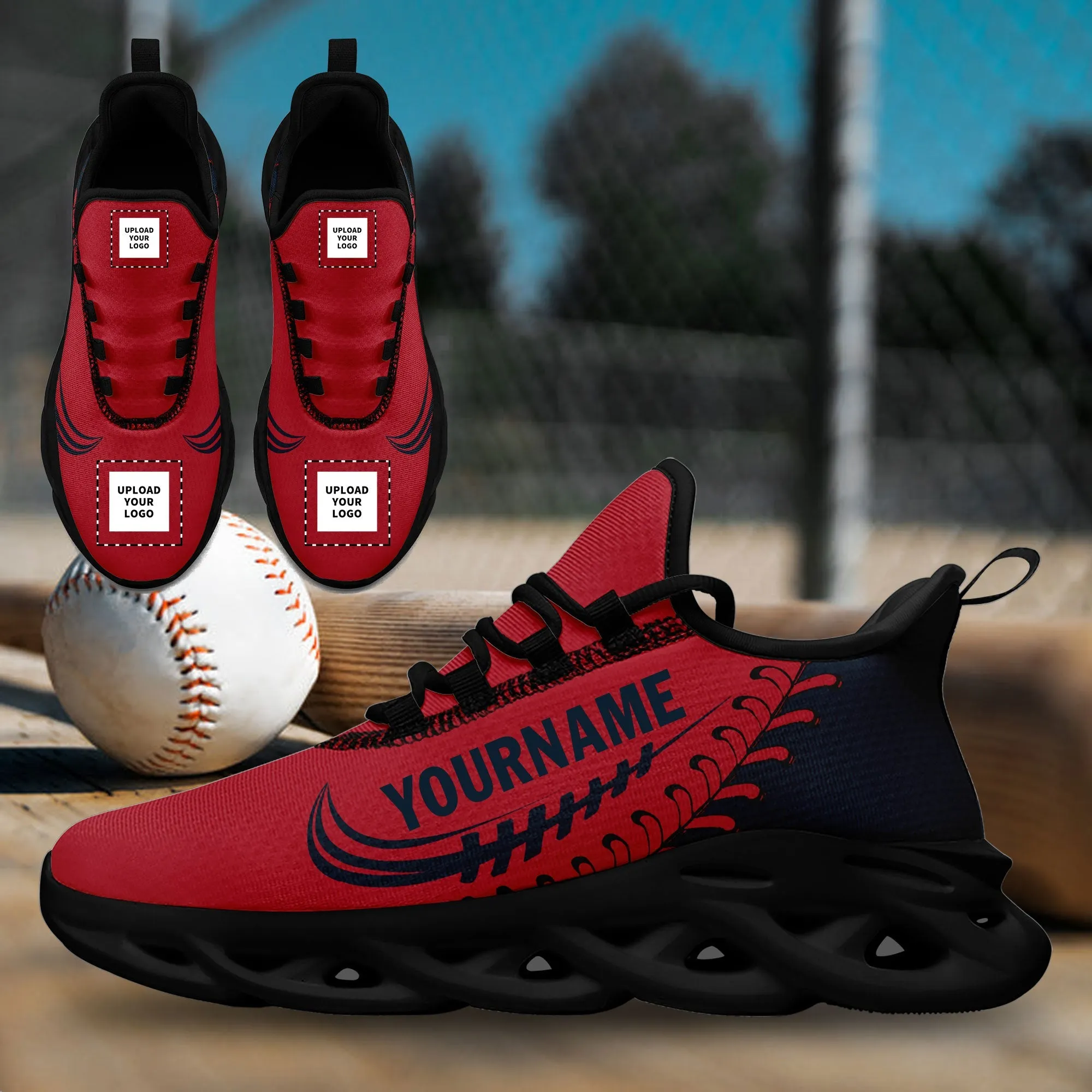 Custom Red Jersey MaxSoul Shoes and Hat Combo Offer Personalized ZH-bd0b00e0-f