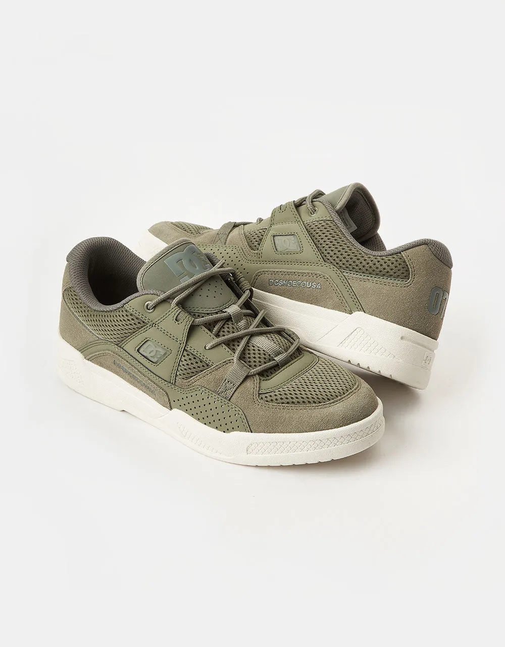 DC Construct Skate Shoes - Army/Olive