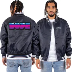 Dope Stripes - Navy Varsity Jacket