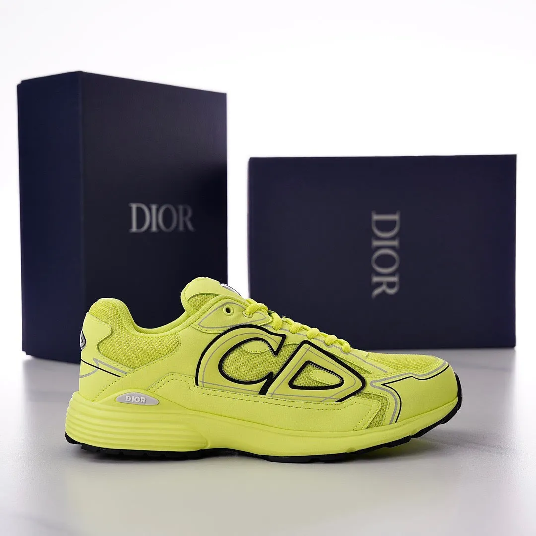 DOR B30 Yellow Mesh and Technical Fabric Sneakers -117