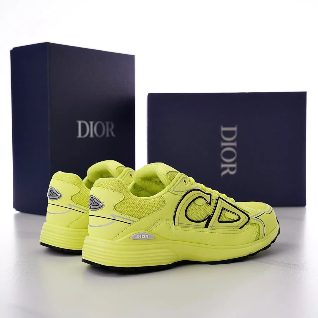 DOR B30 Yellow Mesh and Technical Fabric Sneakers -117