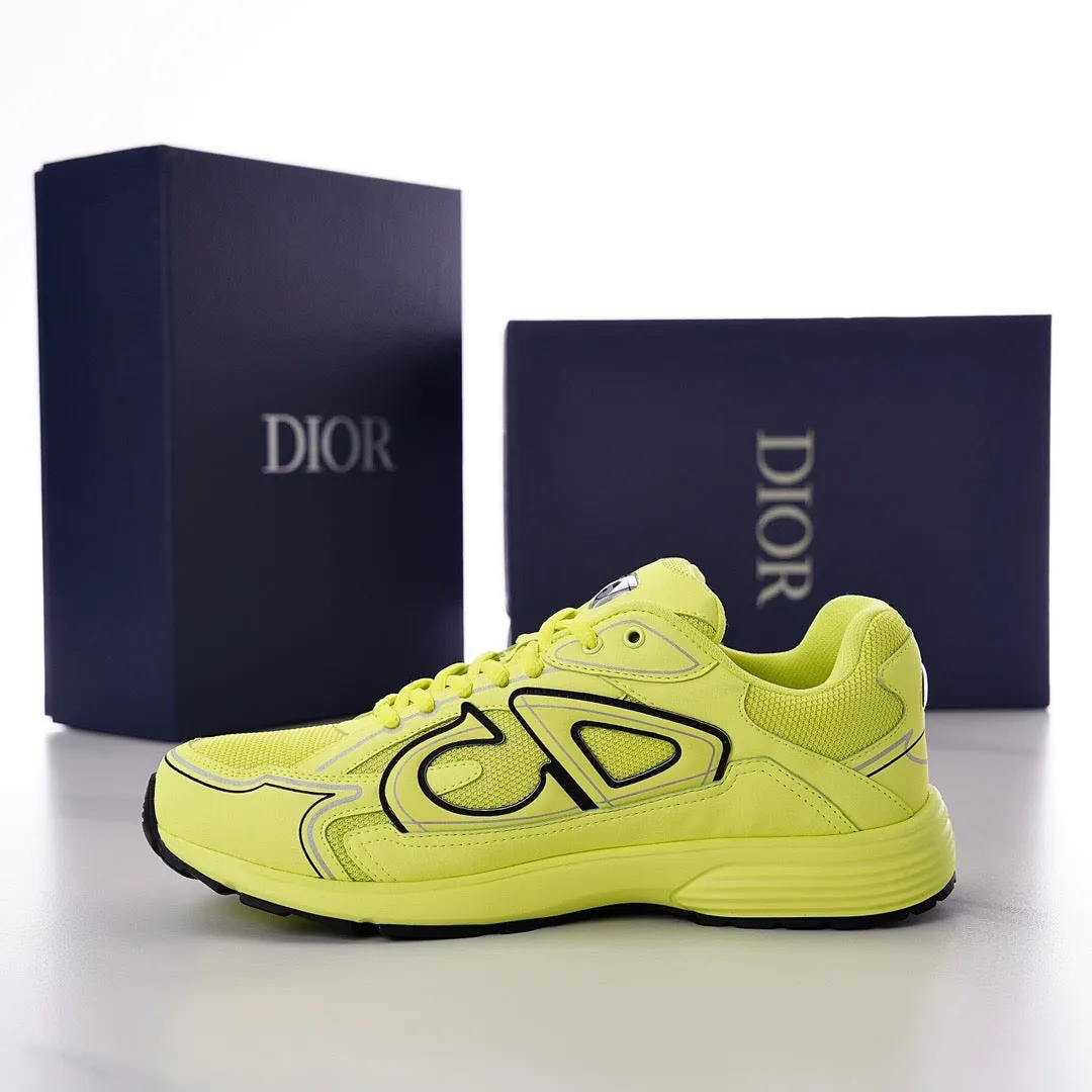 DOR B30 Yellow Mesh and Technical Fabric Sneakers -117