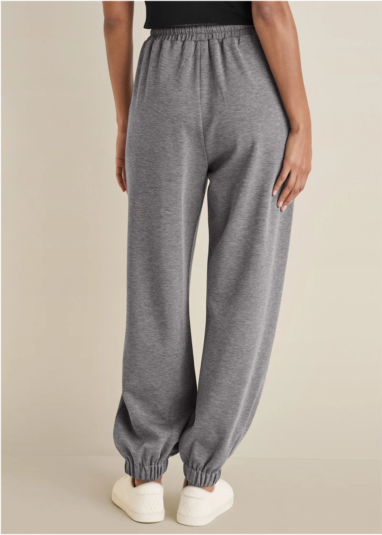 Double Knit Joggers - Medium Heather Grey