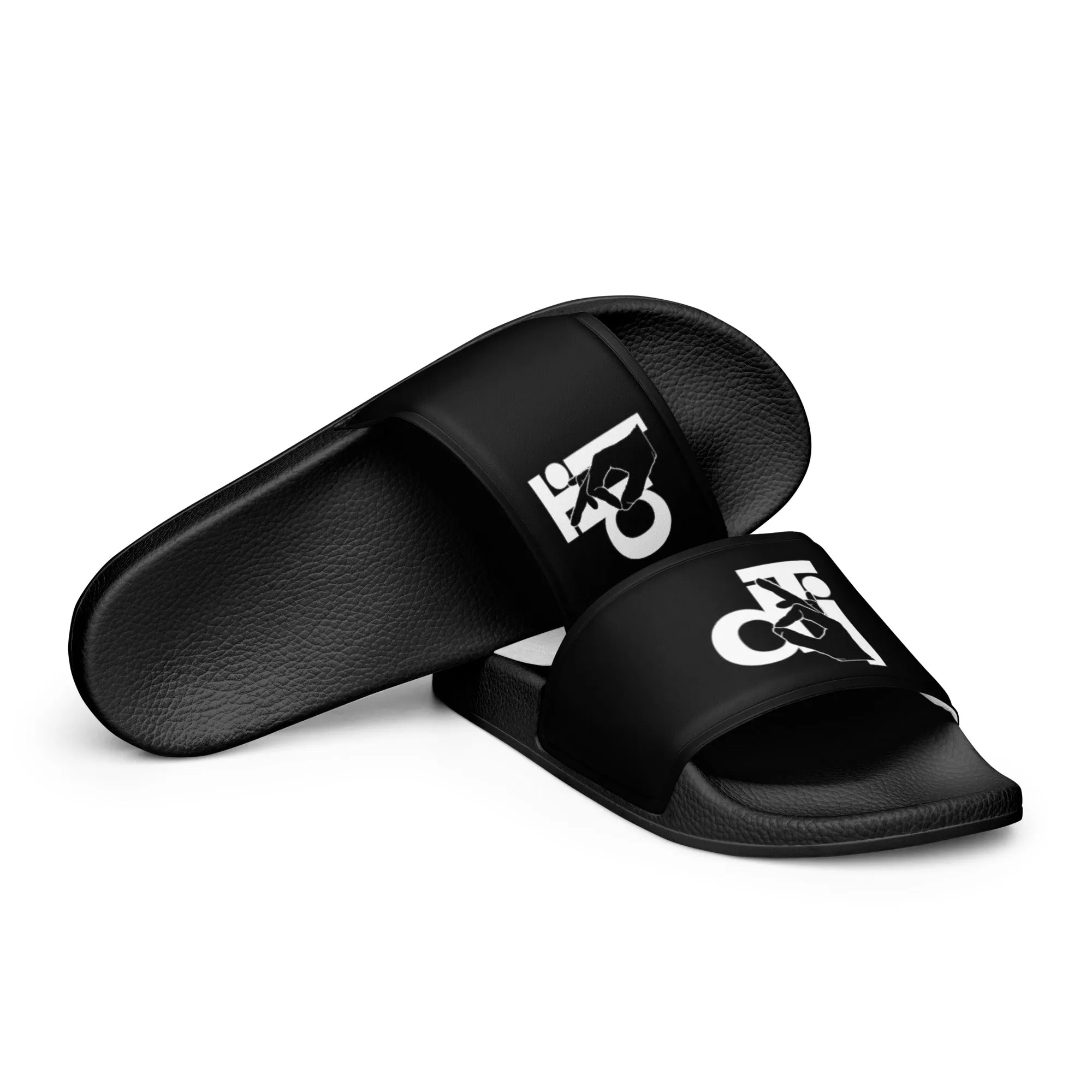 DTI  Black and White Hand Logo Men’s slides