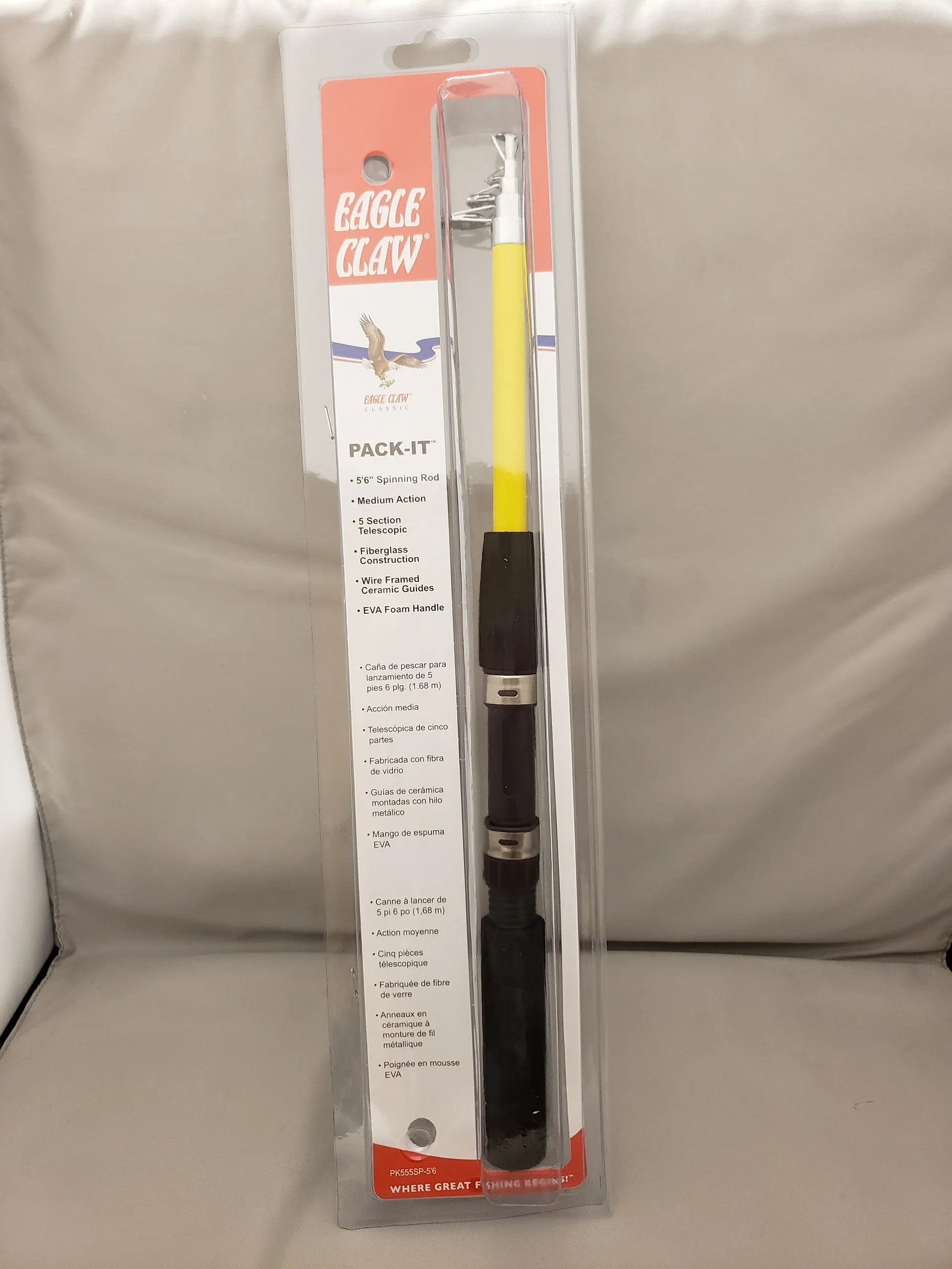 Eagle Claw Pack-It 5' 6" Telescopic Spinning Rod PK555SP-5'6