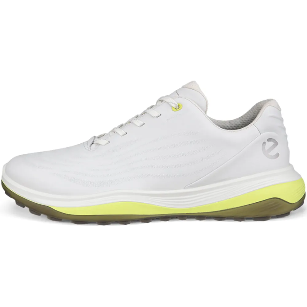 ECCO Golf Lt1 Spikeless Waterproof Shoes - White/Yellow