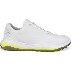 ECCO Golf Lt1 Spikeless Waterproof Shoes - White/Yellow