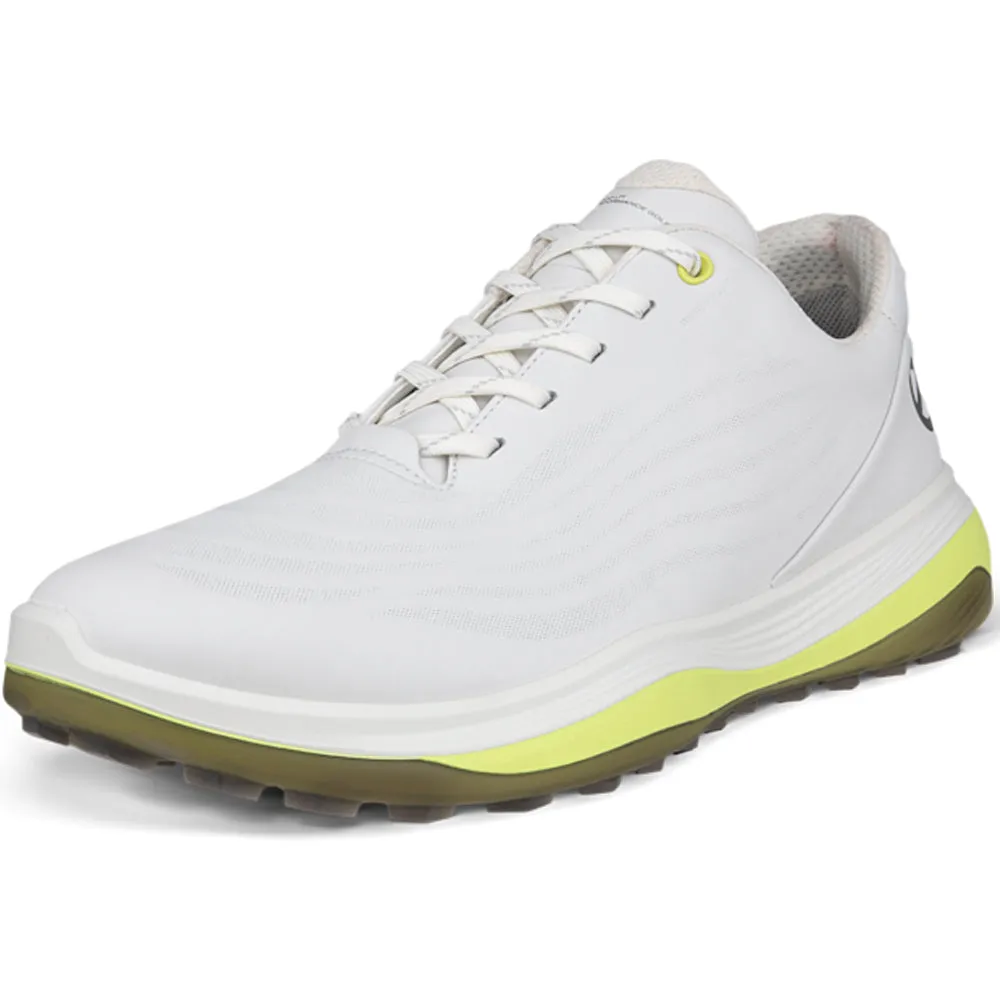 ECCO Golf Lt1 Spikeless Waterproof Shoes - White/Yellow