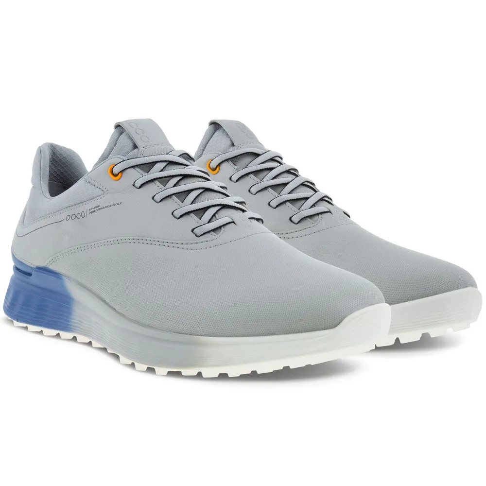 ECCO S-Three Gore-Tex Spikeless Waterproof Shoes - Concrete/Retro Blue