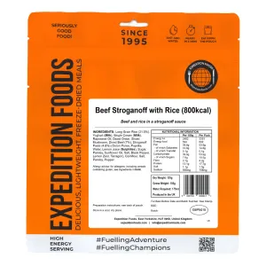 Expedition Foods Beef Stroganoff with Rice