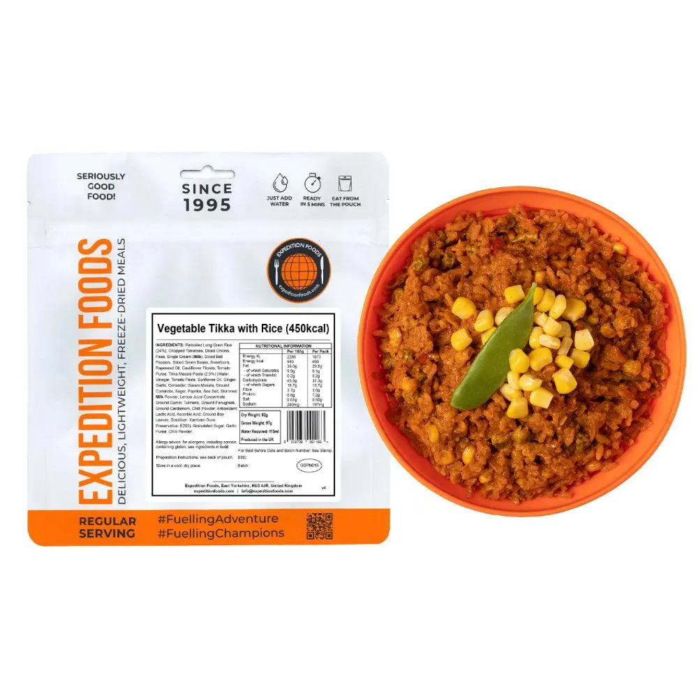 Expedition Foods Vegetable Tikka with Rice