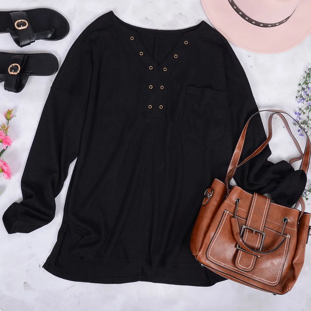 Eyelet Pocket Lounge Tunic