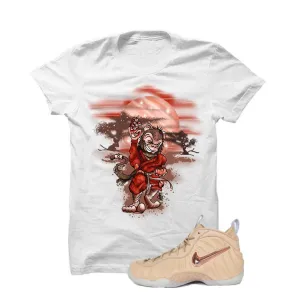 Foamposite Pro Vachetta Tan White T Shirt (Ninja Monkey)