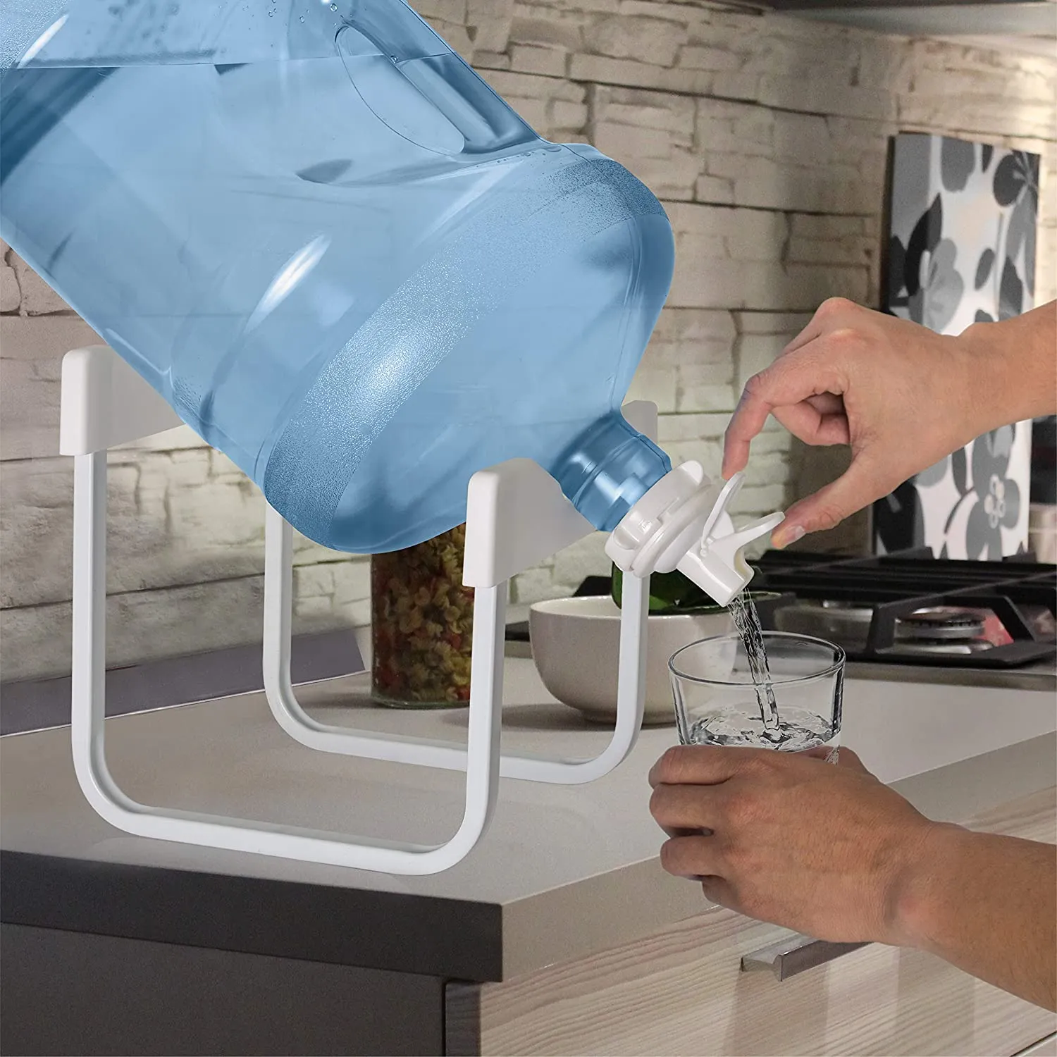 Foldable 19 Liters Water Bottle Stand Rack With Nozzle