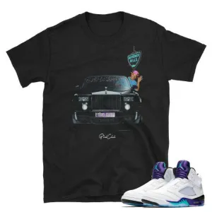 Fresh Prince of Bel Air Air Jordan 5 black shirt to match by Bird Club