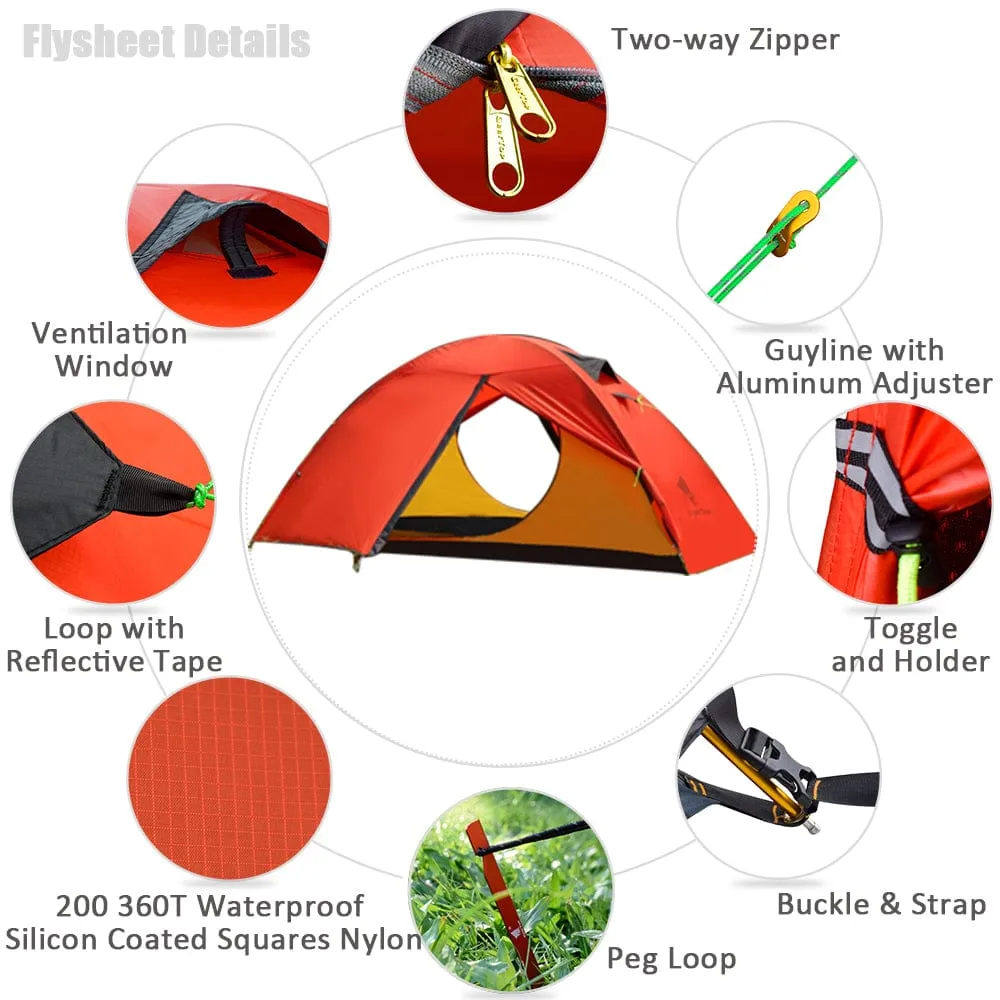 GeerTop Topwind 2 | 1 Person 3 Season Backpacking Tent