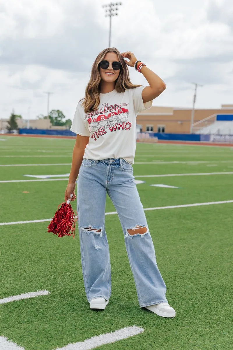 Georgia Bulldogs Graphic Tee - Cream - FINAL SALE