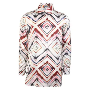 GIRLS SATEEN PRINT SHIRT - MULTICOLORED