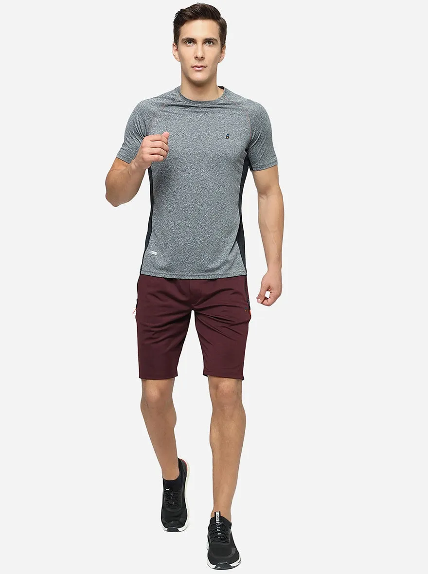 Grey Solid Slim Fit T-Shirt | Jade Play