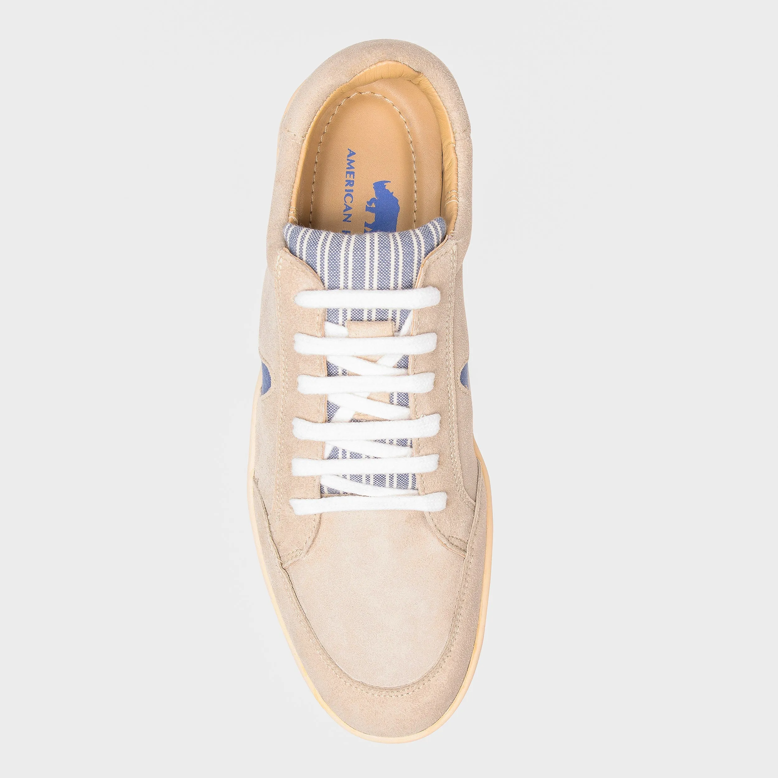 Grey Suede Blue Horn Nomad Classic Unisex Sneakers