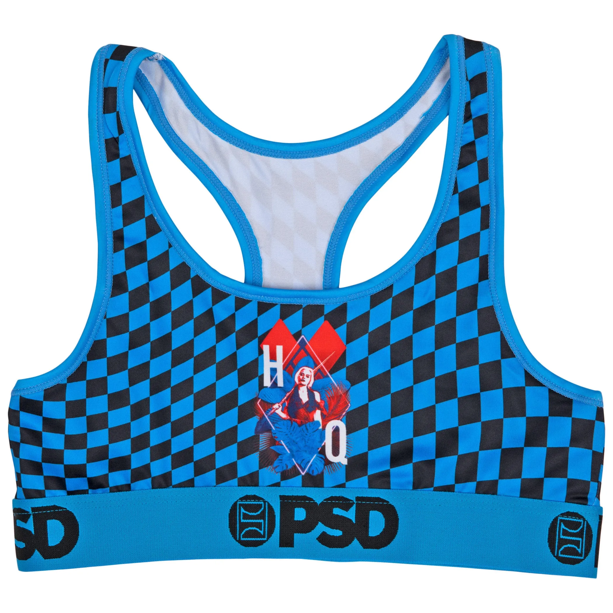 Harley Quinn Checkers Microfiber Blend PSD Sports Bra