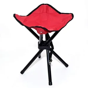 HETVIN Folding Tripod Stool for Outdoor, Camping, Travelling, Picnic Garden, Hiking, Fishing Stool, Portable Tripod Camp Stool, Foldable 3 Leg Stool with Carrying Case - Multicolor