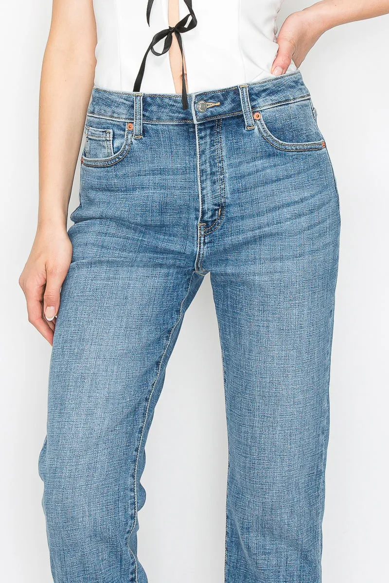 High Rise Straight Leg Jeans