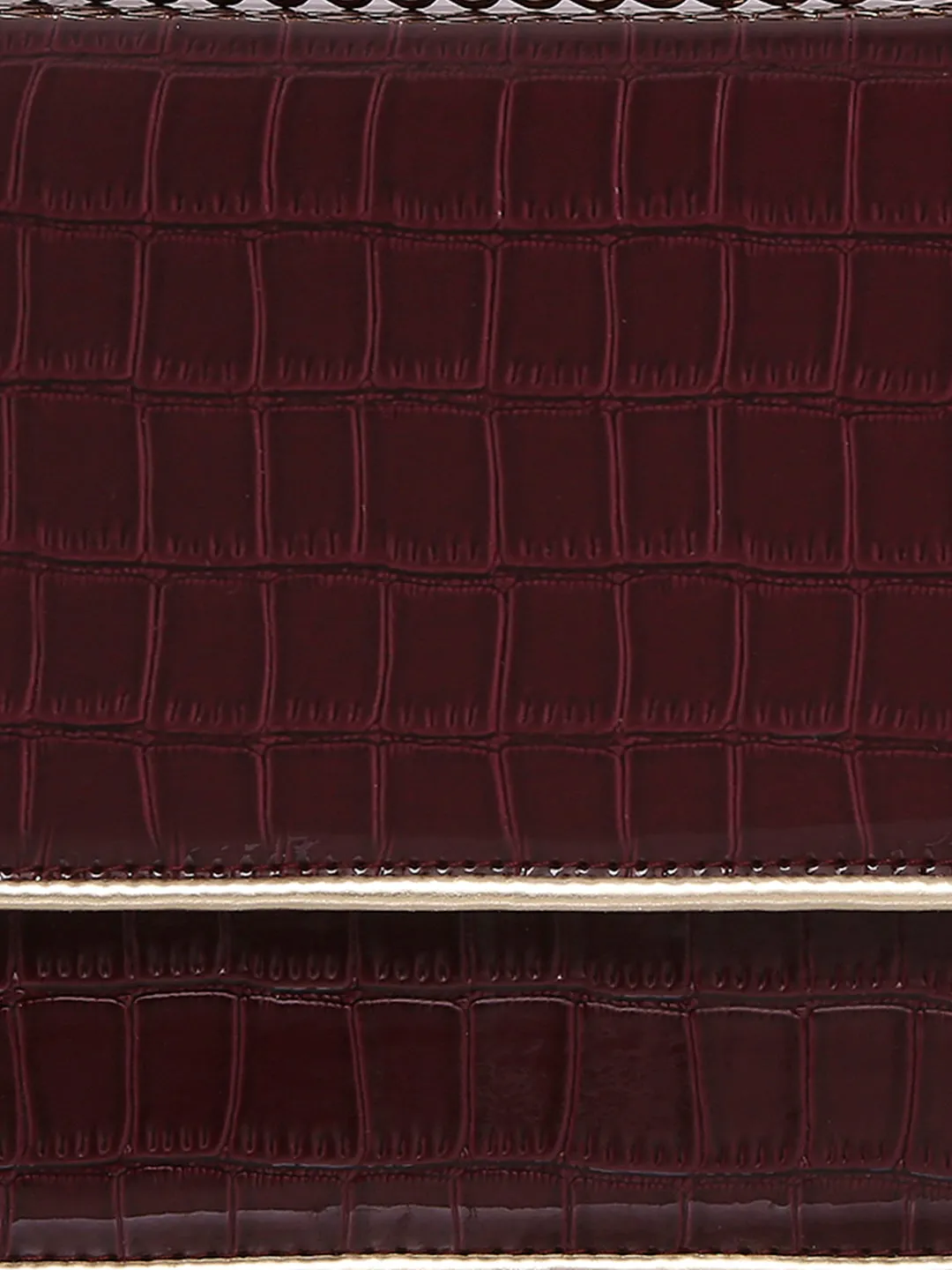 Inc.5 Women Maroon Embellished Fancy Clutch