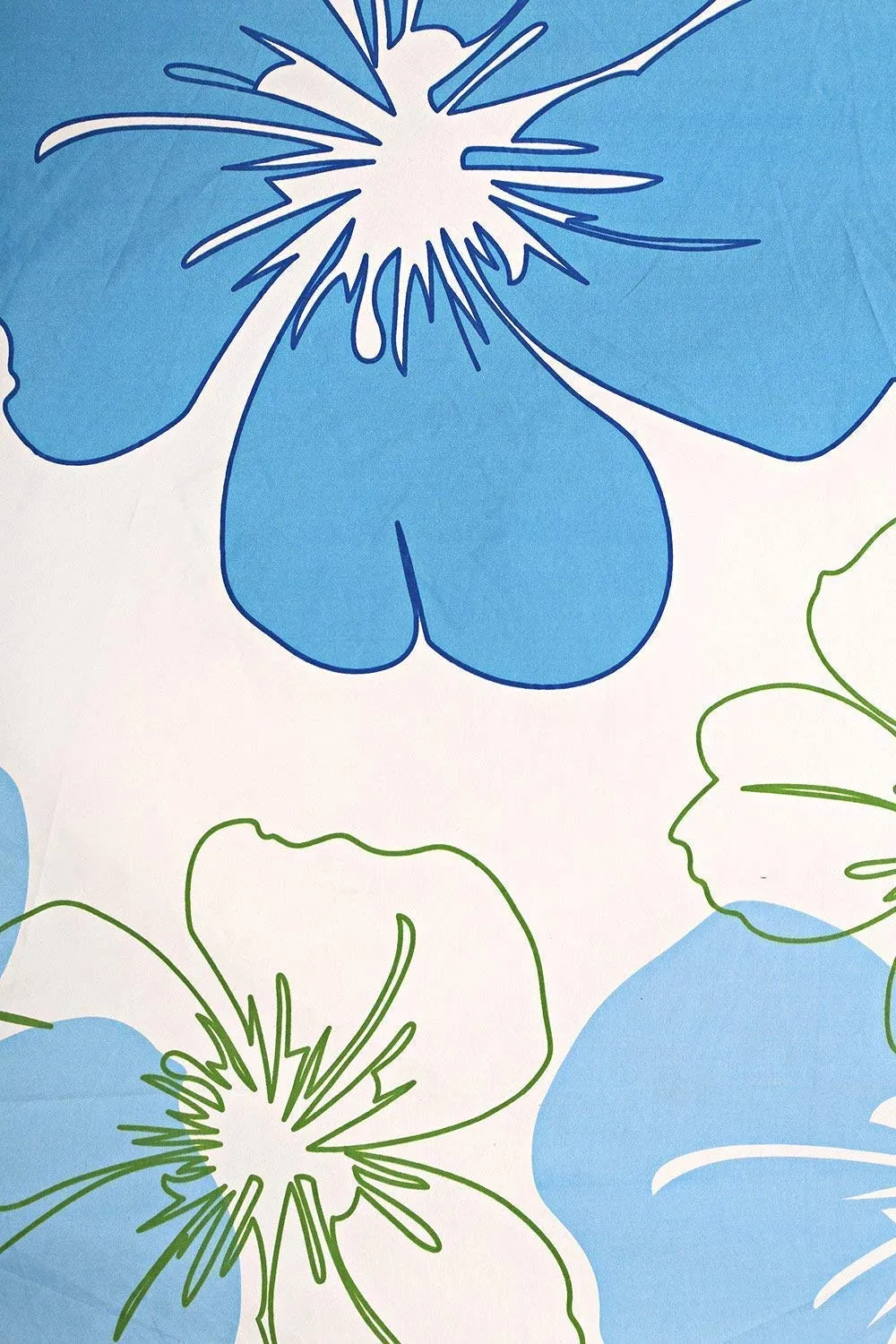 J SHREE Poly Cotton Blue Flower Print Single Bed Reversible AC Blanket