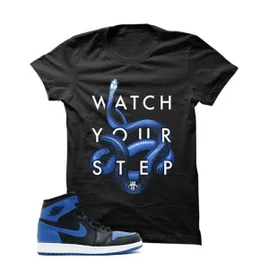 Jordan 1 Og Royal Black T Shirt (Watch)