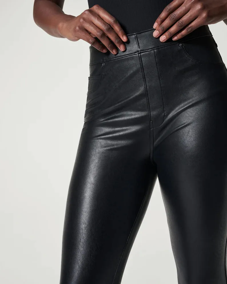 Leather-Like Ankle Skinny Pant