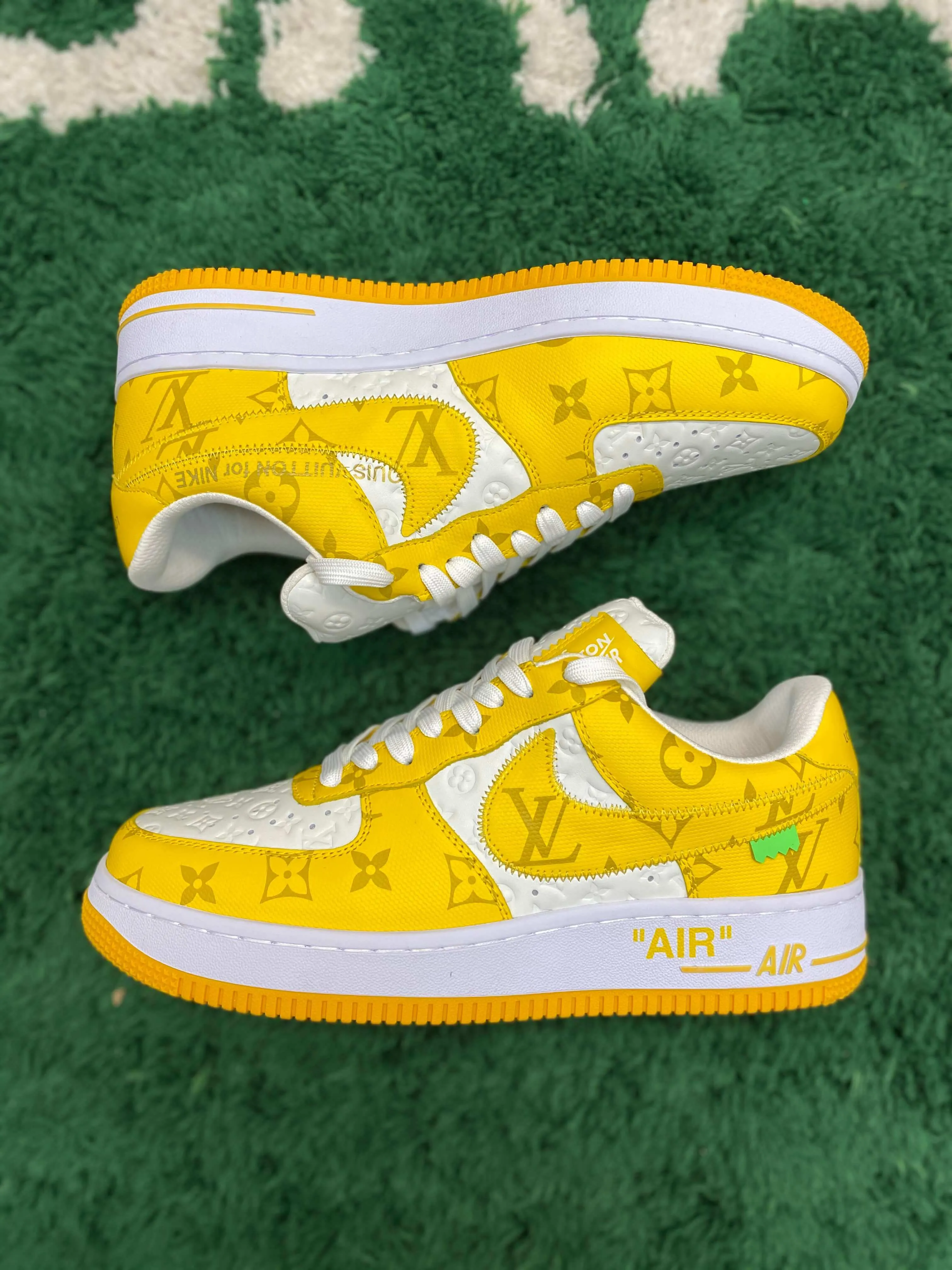 Louis Vuitton x Nike Air Force 1 Yellow Monogram Sneaker