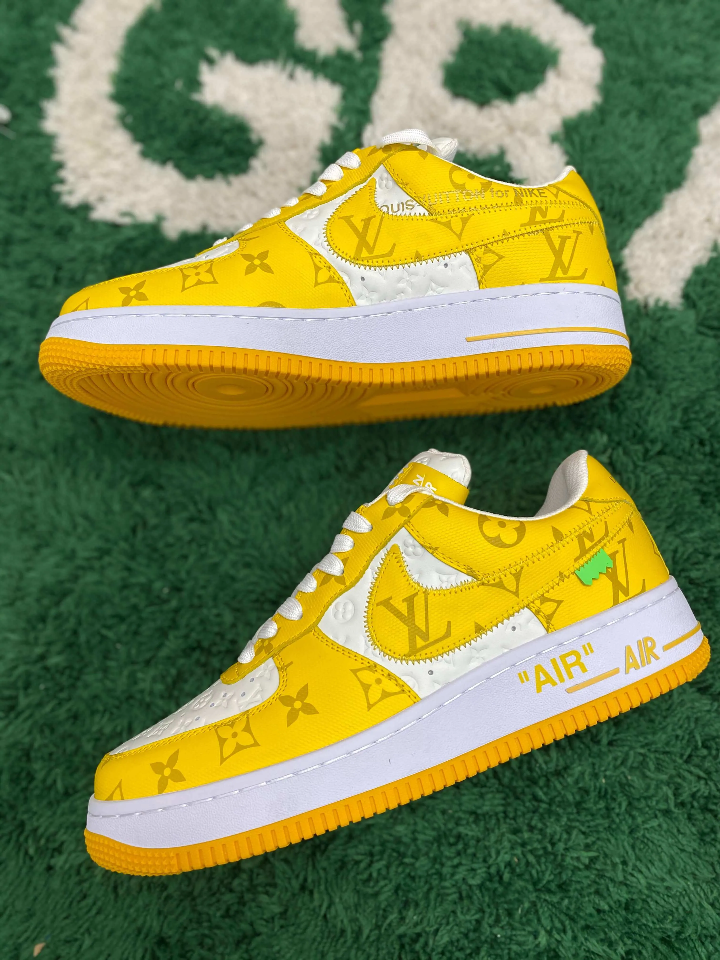 Louis Vuitton x Nike Air Force 1 Yellow Monogram Sneaker