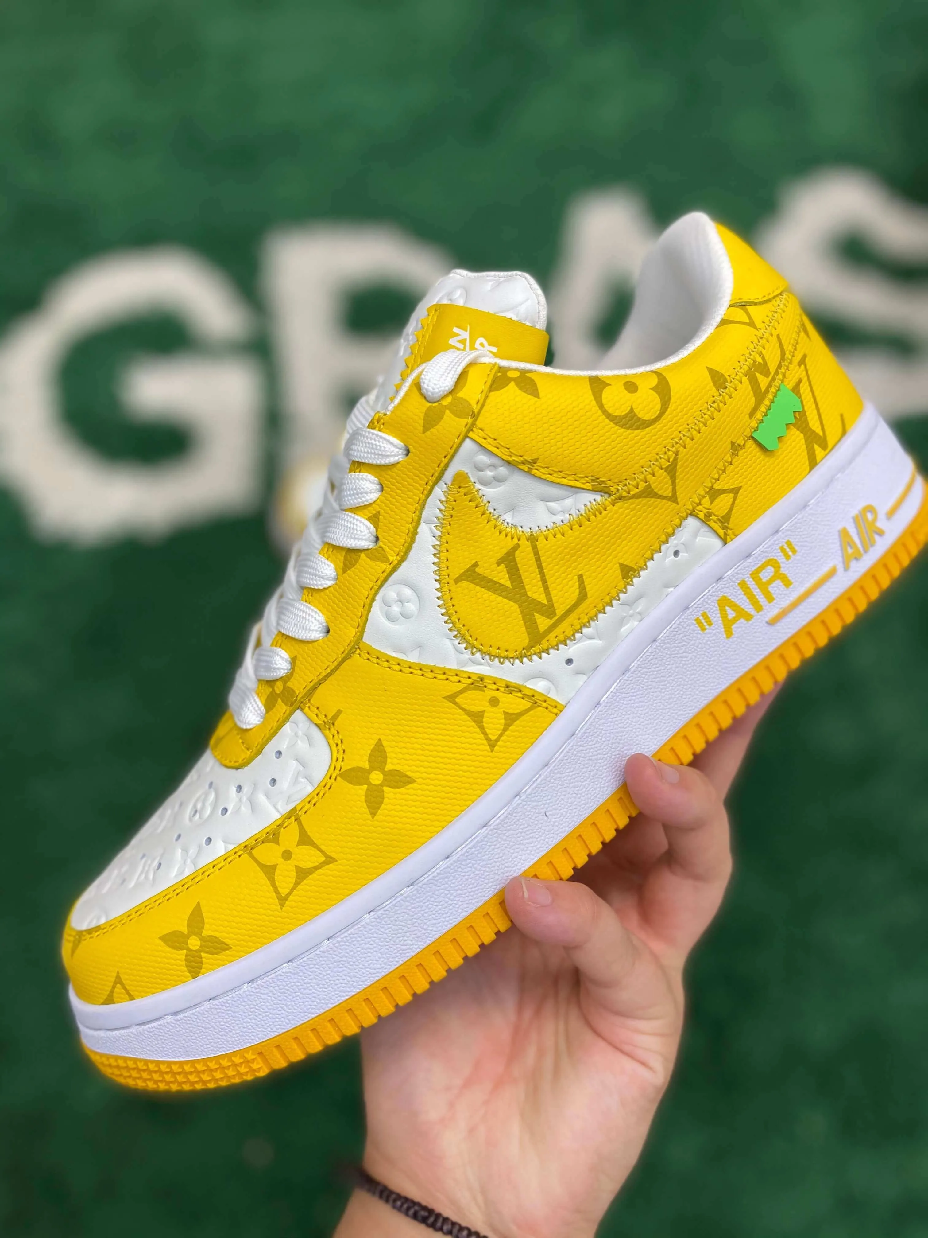 Louis Vuitton x Nike Air Force 1 Yellow Monogram Sneaker