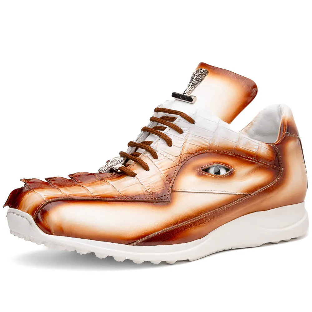 Mauri 8596/4 White / Dirty Cognac Hazard Hornback & Nappa Sneaker