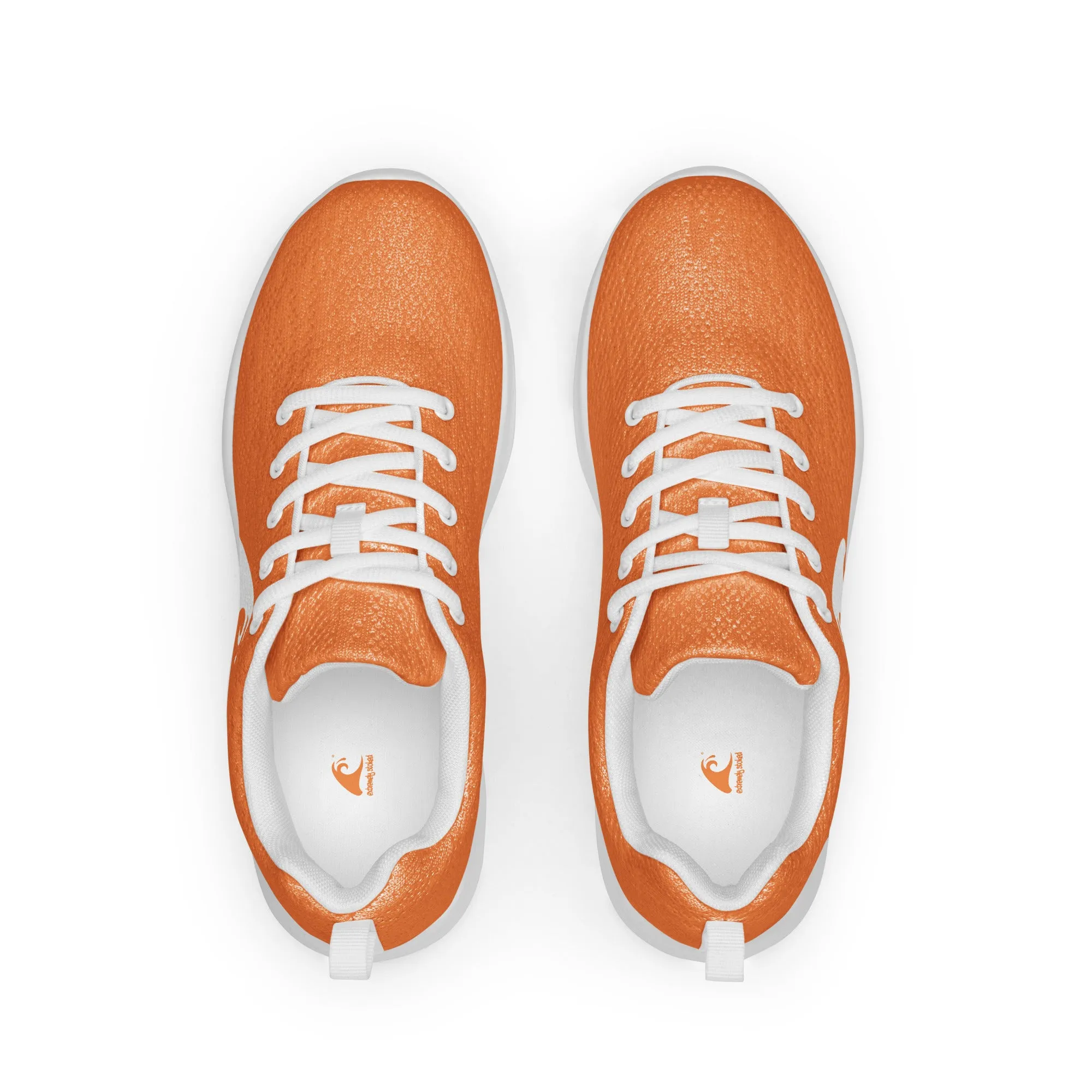 Men’s Orange Athleisure Shoes with Extremely Stoked Epic Wave Logo