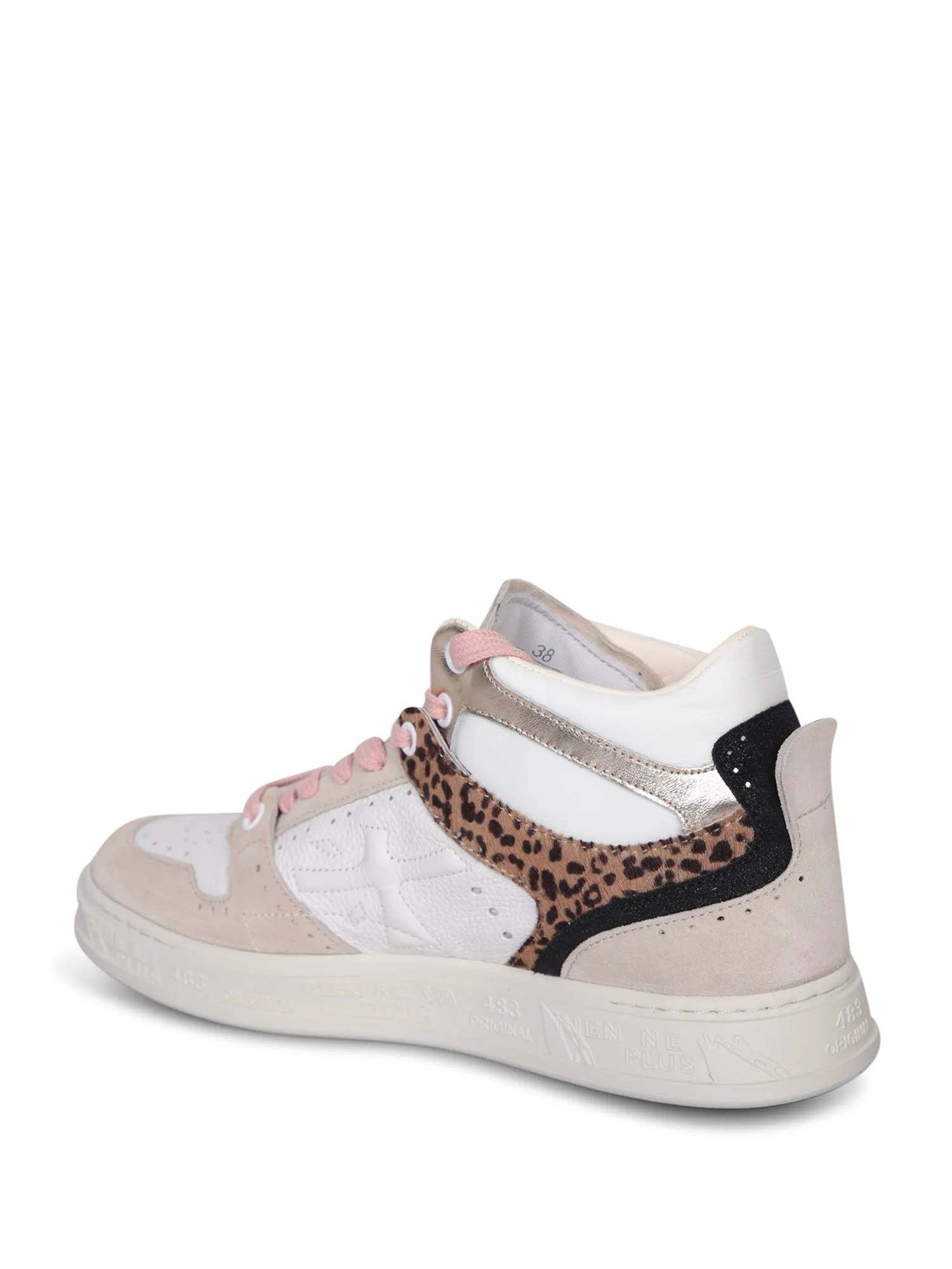 Midquinnd leopard/white sneakers