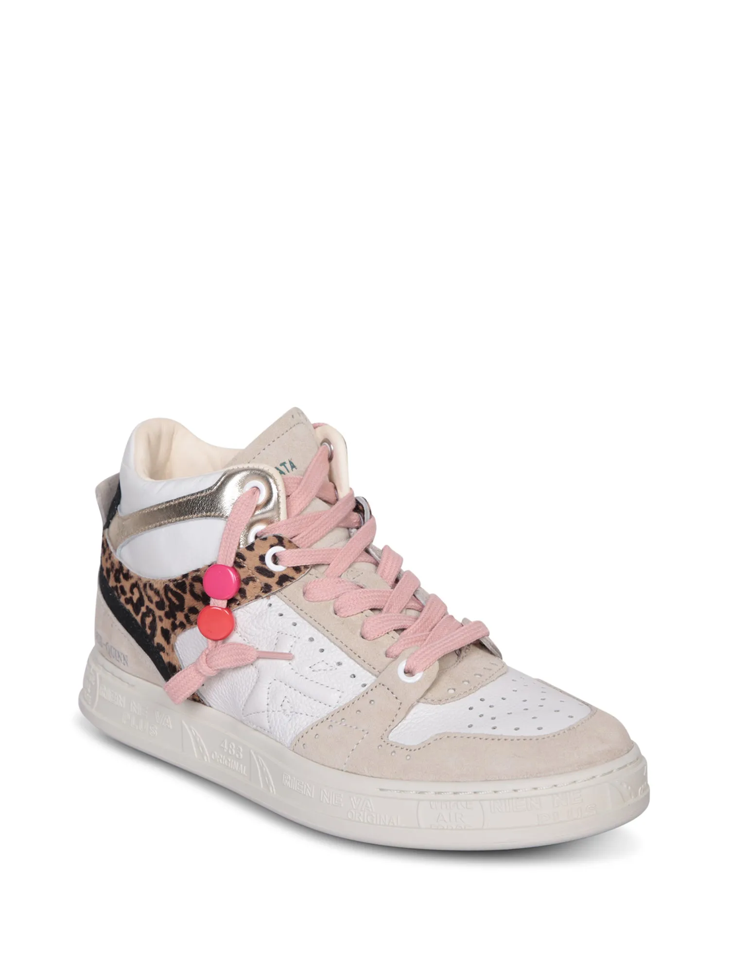 Midquinnd leopard/white sneakers