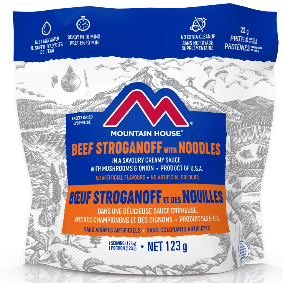 Mountain House Beef Stroganoff with Noodles Pouch - One Serving