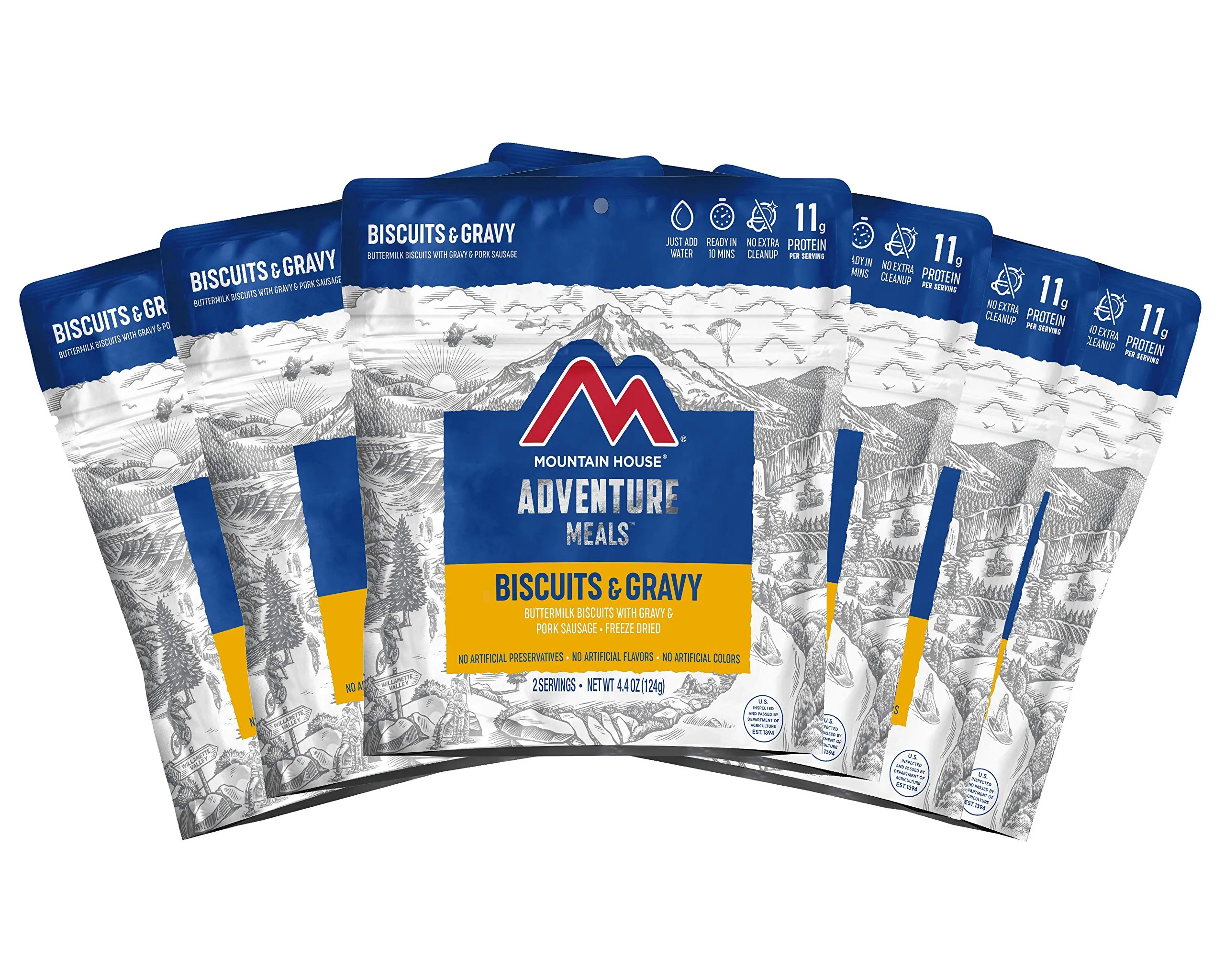 Mountain House - Biscuits and Gravy Pouch - 6 Pack