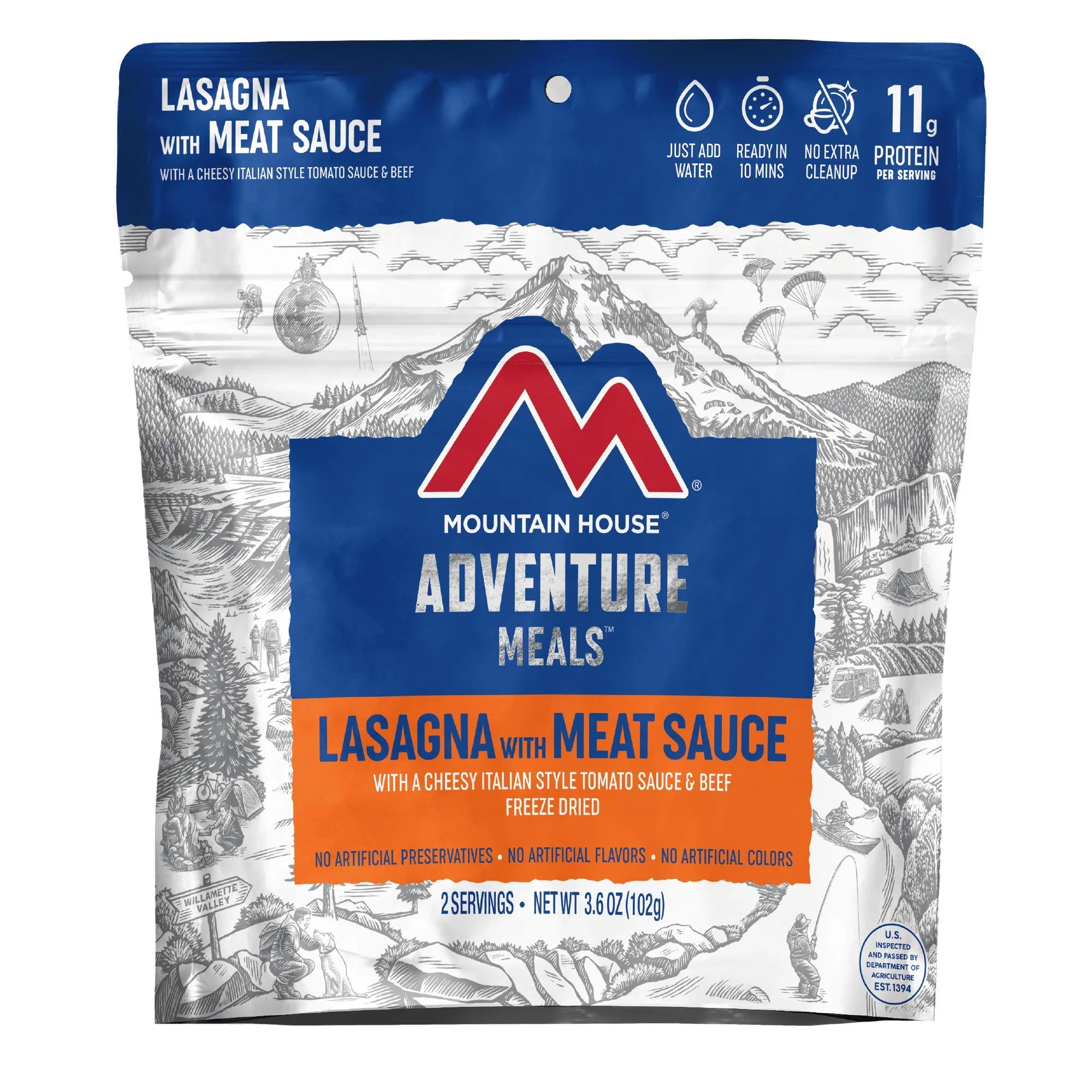 Mountain House - Lasagna with Meat Sauce Pouch - 6 Pack