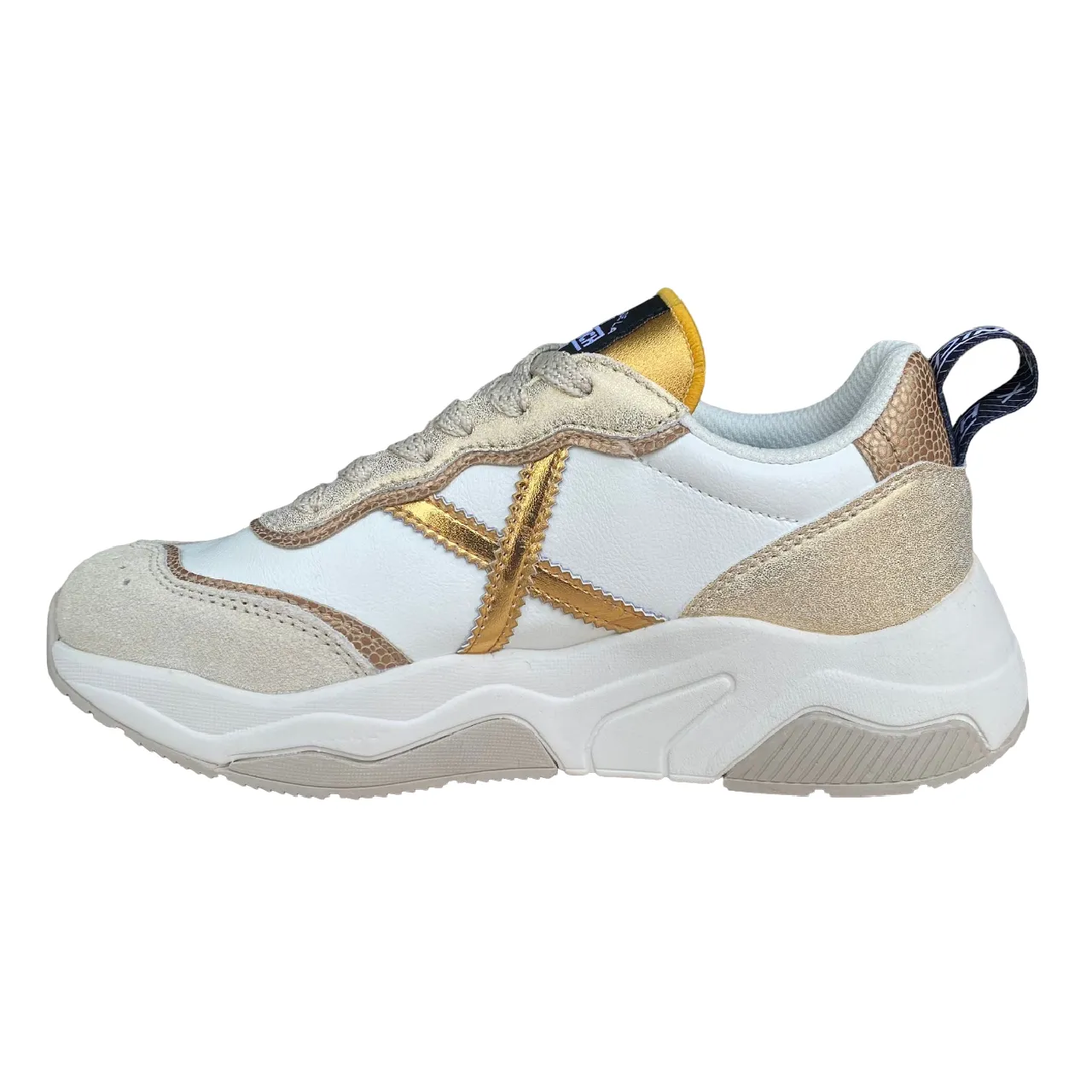 Munich scarpa sneakers da donna Wave 169 bianco-oro