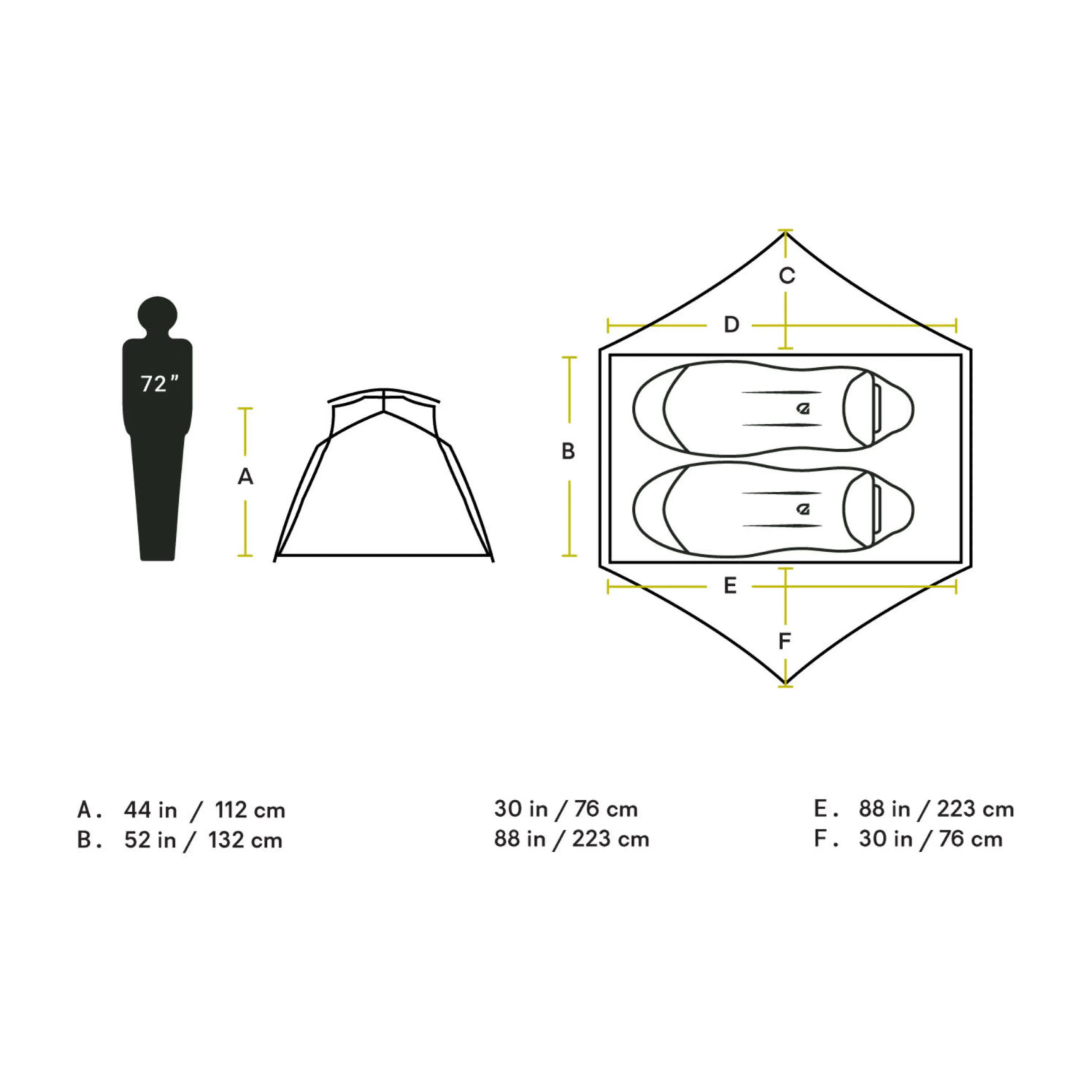 NEMO EQUIPMENT AURORA BACKPACKING TENT & FOOTPRINT 2 PERSON