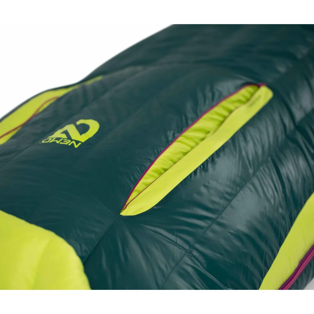 NEMO EQUIPMENT WOMENS DISCO DOWN SLEEPING BAG 15 REGULAR